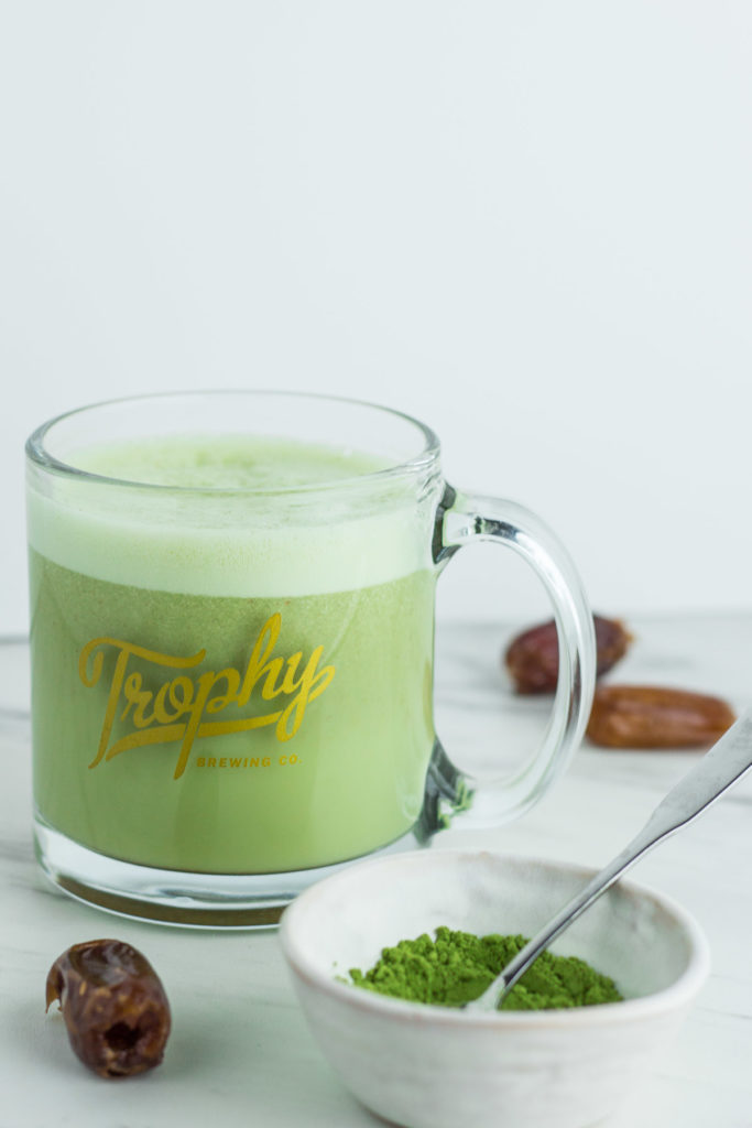 Homemade Healthy Matcha latte - hot