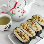 Vegan Sushi Rice Ball Sandwich - vegan onigirazu