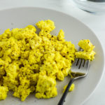 scrambled tofu on the plate