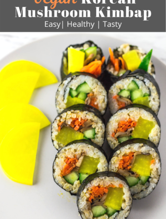 Vegan Kimbap (with Bulgogi mushroom) - My Eclectic Bites