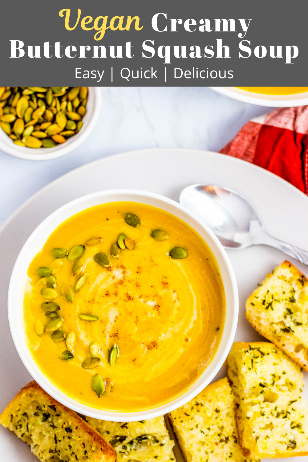 Creamy Vegan Butternut Squash Soup - My Eclectic Bites