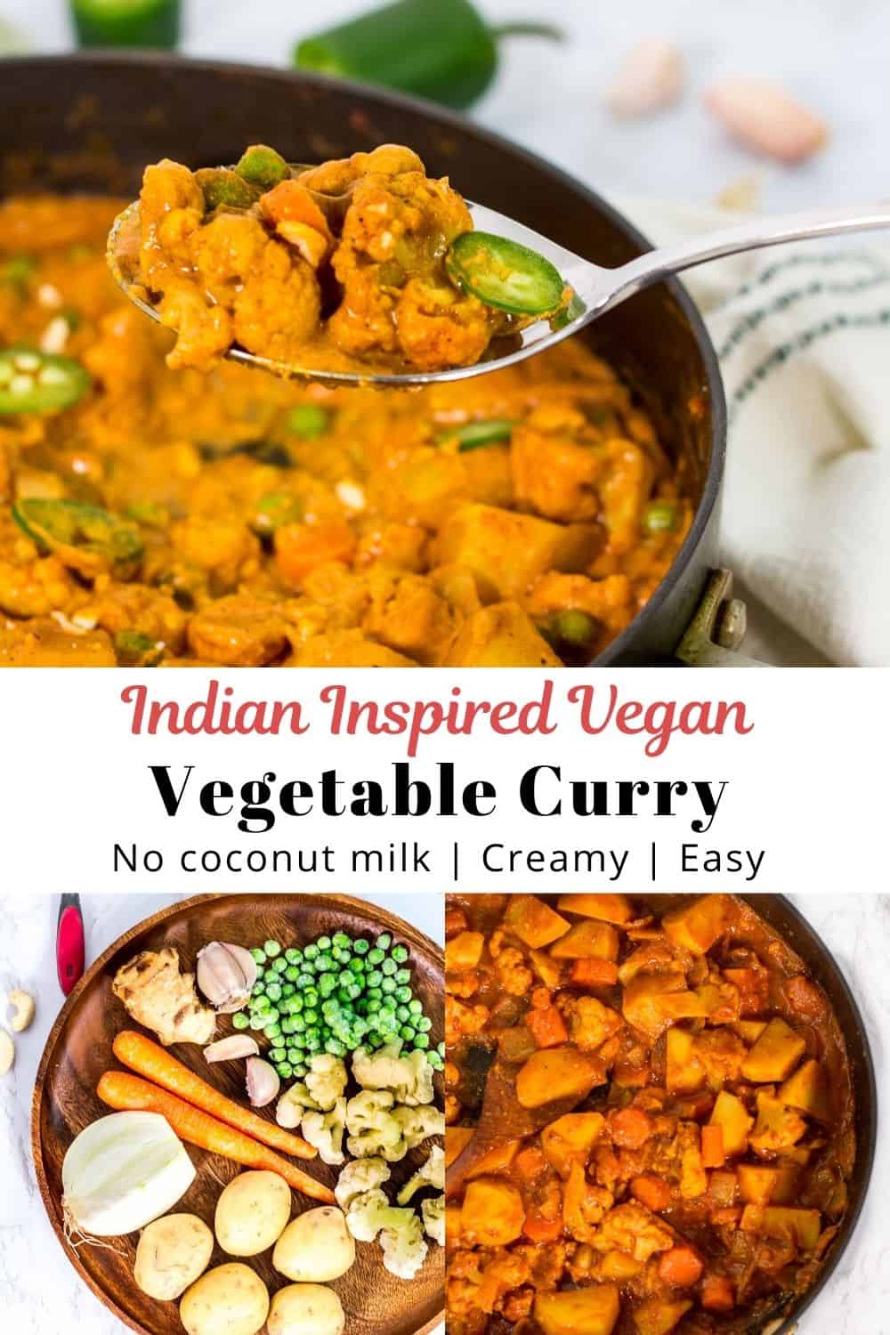 Indian Style Vegan Curry (no coconut milk) My Eclectic Bites