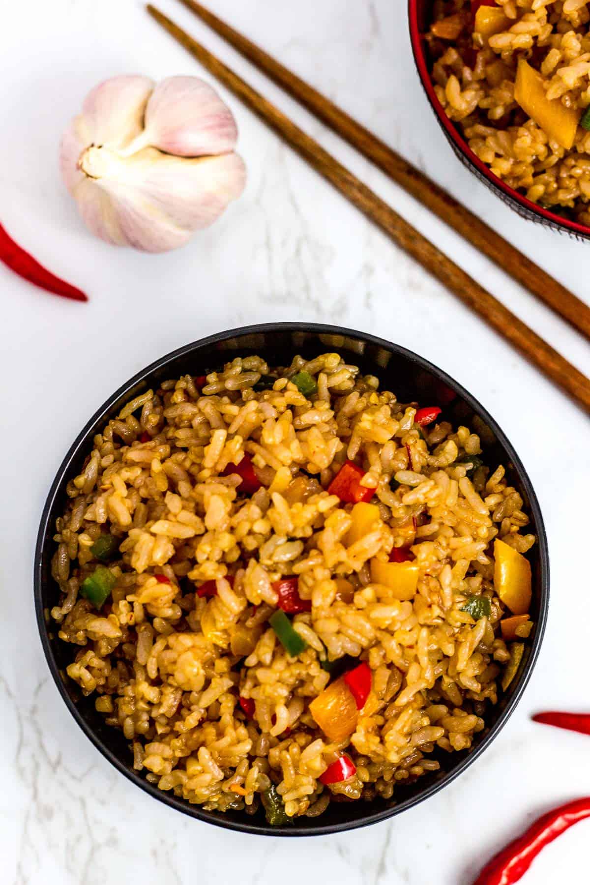 Extra Spicy Fried Rice with Vegetable (Vegan) My Eclectic Bites