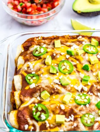 vegetarian enchiladas after baked in the oven