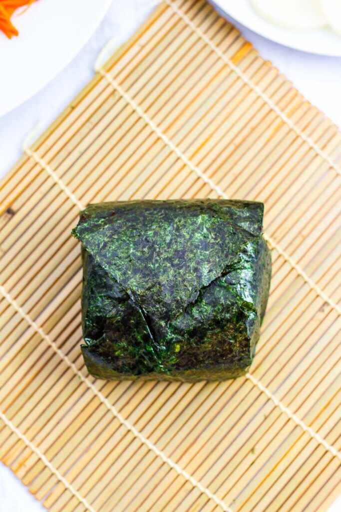 rice sandwich wrapped in nori