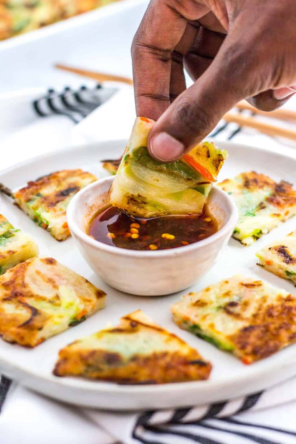 Vegan Korean Vegetable Pancake (Vegan Yachaejeon) My Eclectic Bites