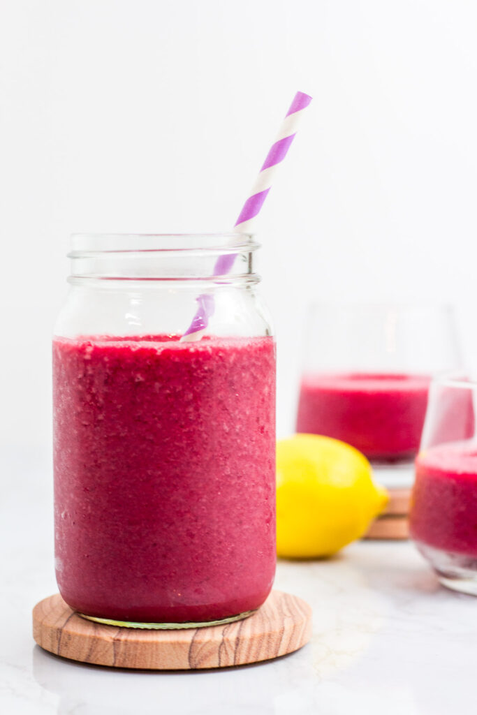 close up shot of antioxidant-rich beetroot smoothie