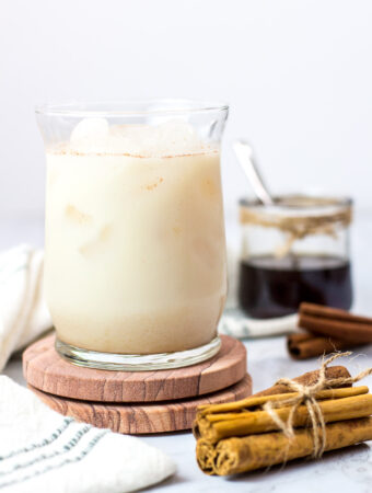 quick non-dairy horchata inspired drink