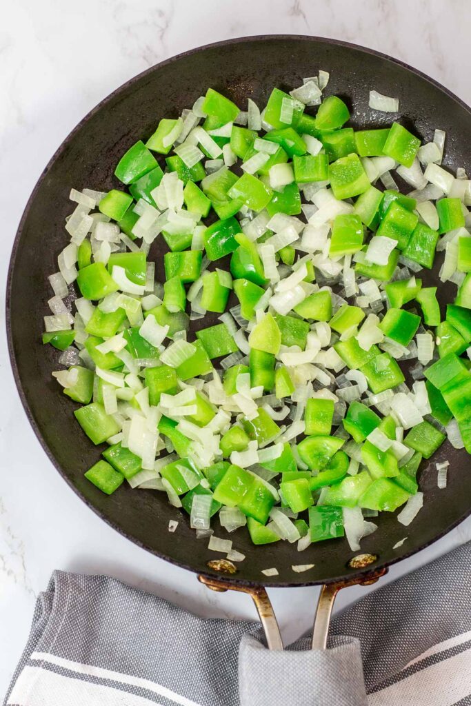 sauteed onion and green bell pepper