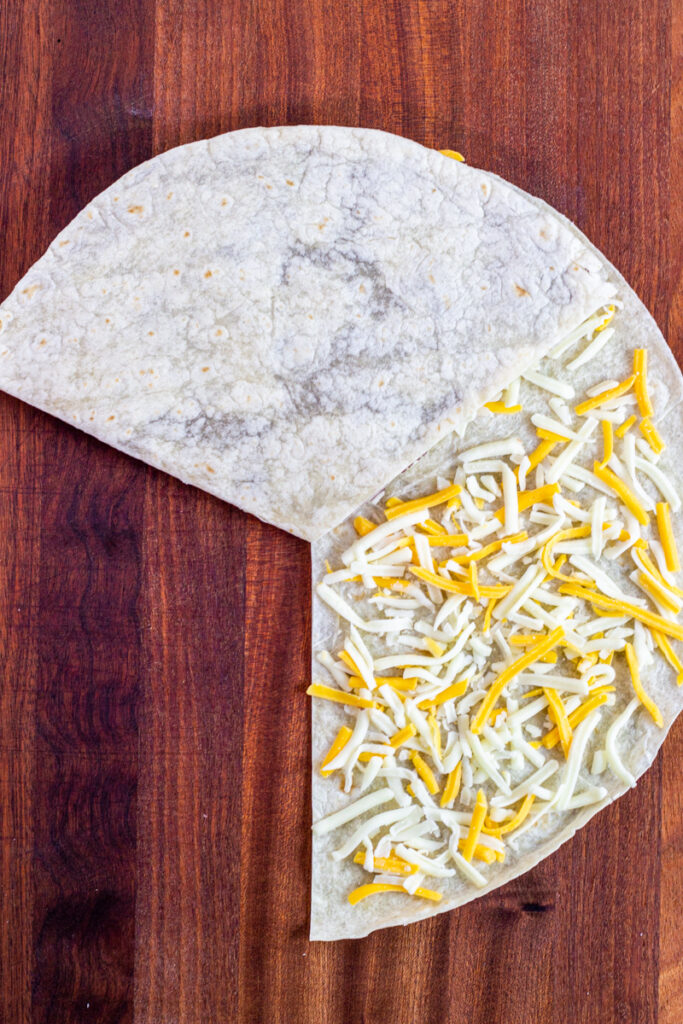 3 layer folding tortilla hack.