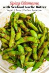 close up photo of prepared edamame in a clear bowl.