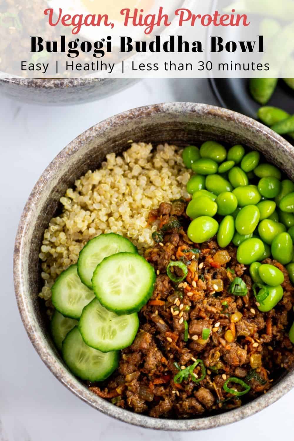 Vegan Bulgogi Buddha Bowl (high protein) My Eclectic Bites