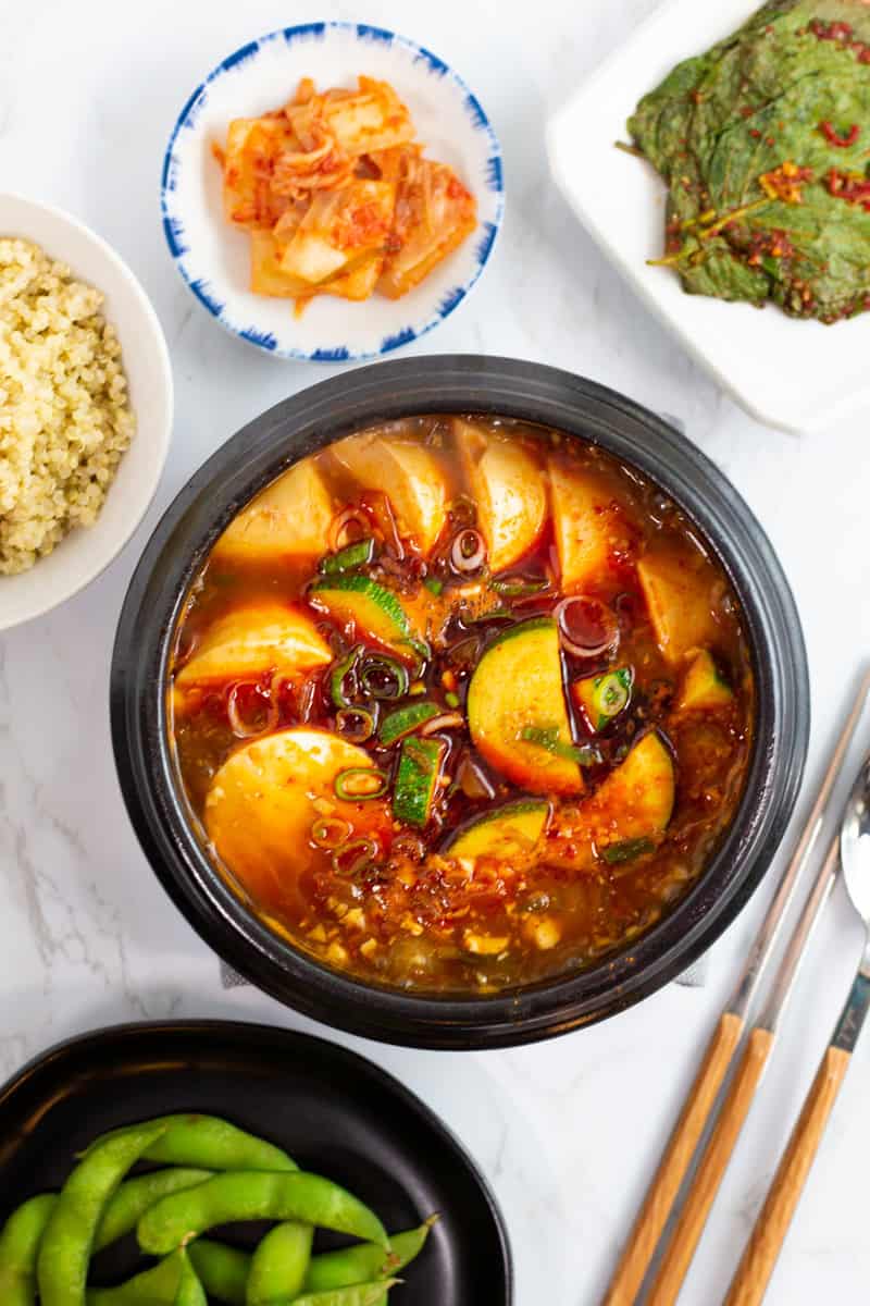 Vegan Soondubu Jjigae without Kimchi (Korean soft tofu soup) My Eclectic Bites