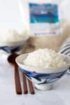 Fluffy homemade jasmine rice served in a small bowl